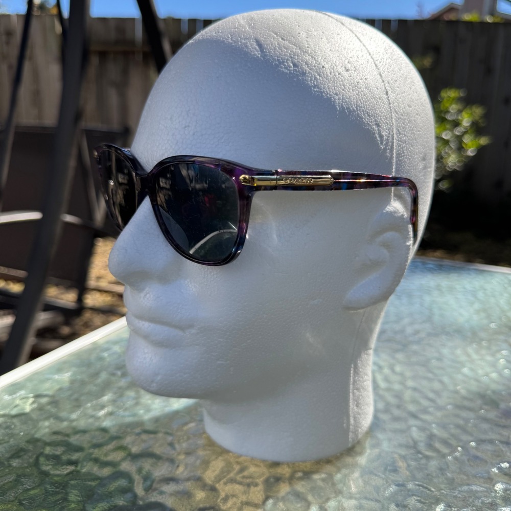 Coach HC 8132 L109 Confetti Purple Square Sunglass/Eyeglass Frames Womens
